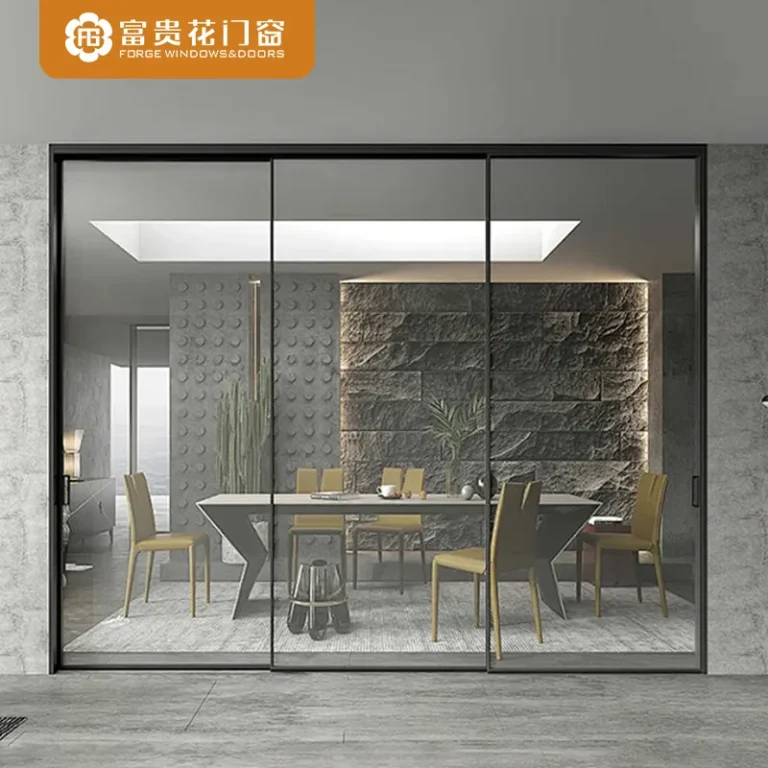 Three-Panel Linked Suspended Sliding Door