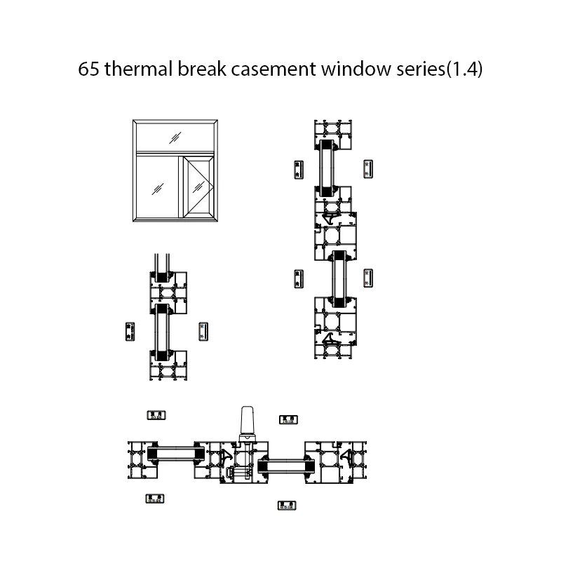 65 thermal break casement window series(1.4)