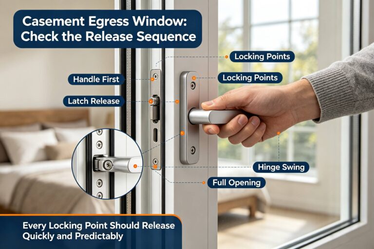 Casement Egress Window: Check the Release Sequence