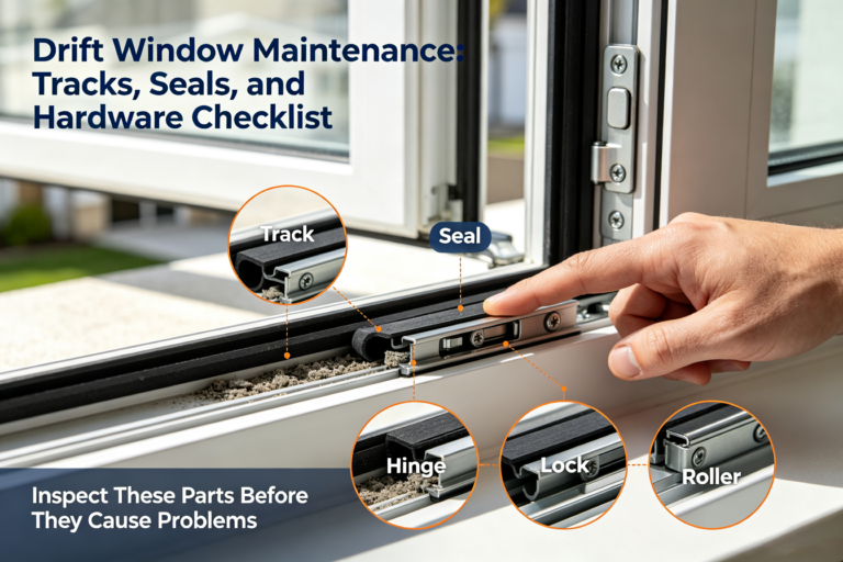 Drift window Maintenance: Tracks, Seals, and Hardware Checklist