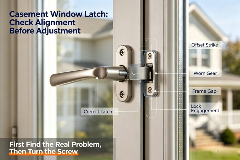 Casement Window Latch: Check Alignment Before Adjustment