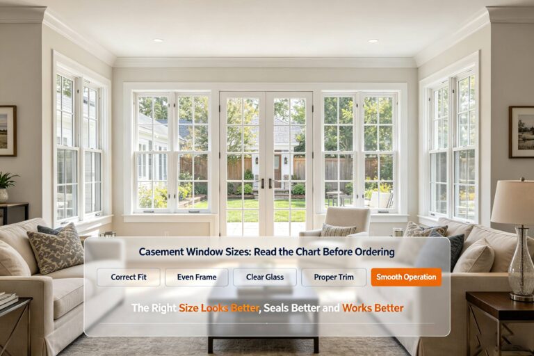 Casement Window Sizes: Read the Chart Before Ordering