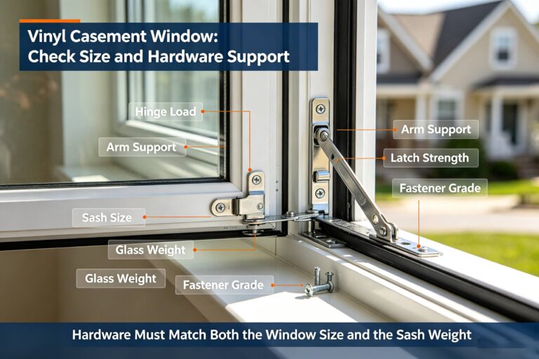 Vinyl Casement Window: Check Size and Hardware Support