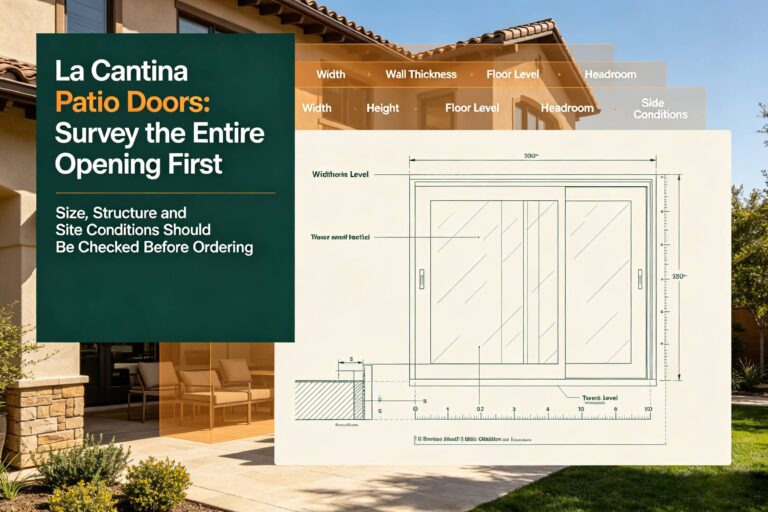 La Cantina Patio Doors: Survey the Entire Opening First
